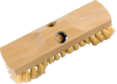 Produktbild von Andreas Bürsten 3069 Schrubber mit Bart Fibre, 22 cm, massives Kastenholz mit Alu-Gewinde, natur (1 Stück)