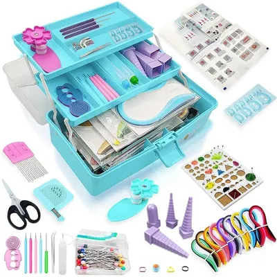 Imagen del producto de Kit completo de quilling con caja de almacenamiento