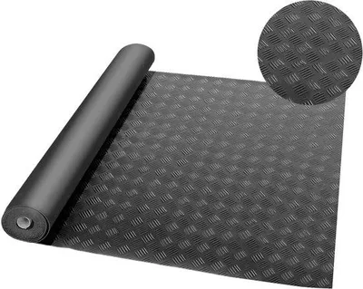 Image de Tapis en caoutchouc antidérapant Ibenzoa® de 500 x 100 cm (3 mm) – Revêtement de sol de 5 m² avec profil en relief, idéal pour garage, atelier et cave, découpable, résistant aux températures de -20 °C à +70 °C