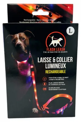 Obrázek produktu pro Light Up Dog Leash And Collar – Vodítko pro psy