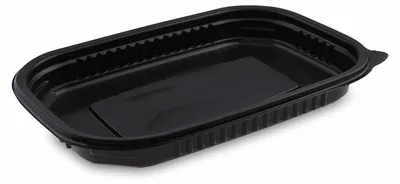 Produktbild von 50x Mikrowellenschalen schwarz 'M' 650 ml - 22x15x 2,5 cm