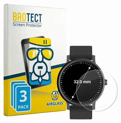 Produktbild von 3x BROTECT Schutzglas für Armbanduhren (Kreisrund, ø: 32 mm) Schutzfolie Panzer Folie Glas Display Schutz klar