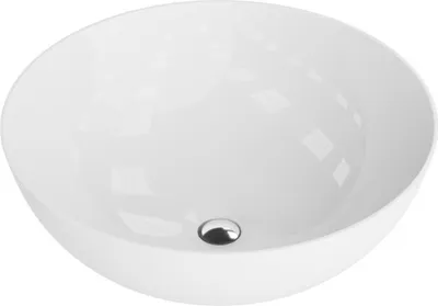 Produktbild von LAVITA Aufsatzwaschtisch Round | Aufsatzwaschbecken Rund | Waschbecken Ohne Überlauf und Hahnloch | Aus hochwertigem Porzellan | Waschtisch | 41,5x41x14 cm | Weiß Glanz
