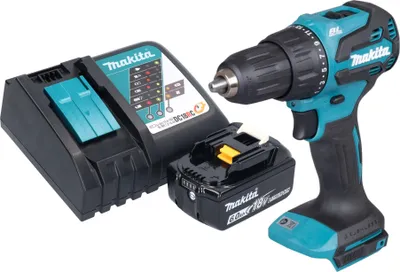 Obrázek produktu pro Akumulátorová příklepová vrtačka Makita DHP 490 RG1 18 V 65 Nm bez kartáčů + 1x akumulátor 6,0 Ah + nabíječka