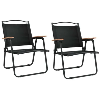 Produktbild von vidaXL Campingstühle 2 Stk. Schwarz 54x55x78 cm Oxford-Gewebe