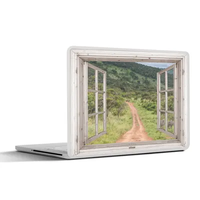 Produktbild von MuchoWow® Laptop Aufkleber Sticker Cover Durchsichtig - Safari - Zebra 30x22 cm - Laptop-Sticker