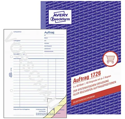 Zdjęcie produktu dla Avery 1726, Różowy, Biały, Żółty, A5, 148 x 210 mm, 40 stron(y), 3 szt.