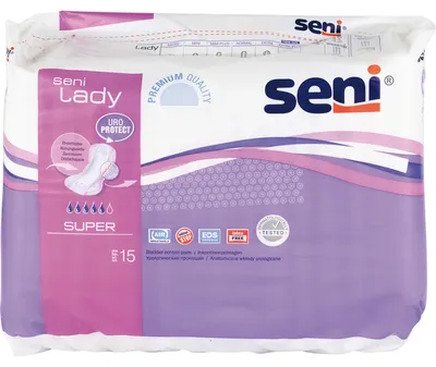 Immagine prodotto di Seni Lady Super assorbente per urina, 15 assorbenti