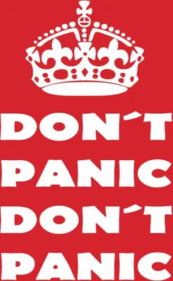 Produktbild von vianmo Holzschild 40x30 cm Don't Panic don't panic