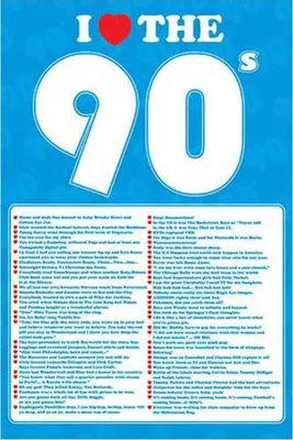 Obrázek produktu pro Zábava - Plakát - I Love The 90's + Ü-Poster