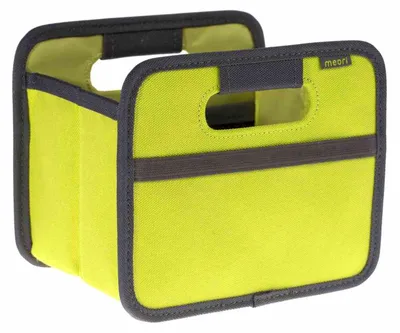 Produktbild von meori A100085, Aufbewahrungskorb, Grün, Grau, Quadratisch, Polyester, Einfarbig, 1,8 l