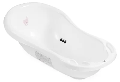 Image de Baignoire de bébé pour nouveau-nés et bébés jusqu'à 12 mois, avec bouchon et tapis antidérapant, en plastique sans BPA, longueur : 84cm