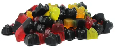 Image de Gommes aux fruits et réglisse Mix Ours coloré 3 fois assorti 175g