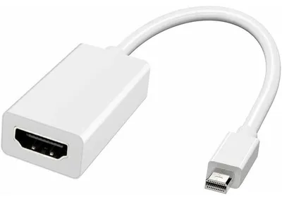 Produktbild von Adapter Mini DisplayPort zu HDMI, für MacBook Air/Pro, Microsoft Surface Pro/Dock, Monitor, Projektor und mehr (1 Packung, weiß)