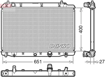 Produktbild von Kühler, Motorkühlung DENSO DRM40036