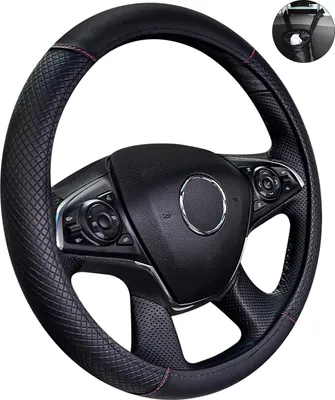 Produktbild von 38cm Durchmesser Auto-Lenkradabdeckung, Universal-Lenkradabdeckung aus Leder