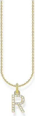 Produktbild von Thomas Sabo Halskette mit Anhänger Buchstabe R Vergoldet KE2257-414-14