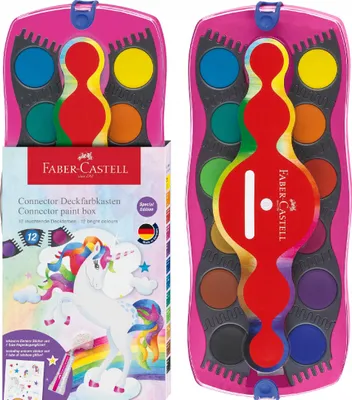 Produktbild von FABER-CASTELL Farby akwarelowe Connector 12 kol