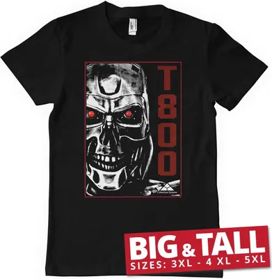 Produktbild von T-800 Machine Big & Tall T-Shirt - 3XL - Black