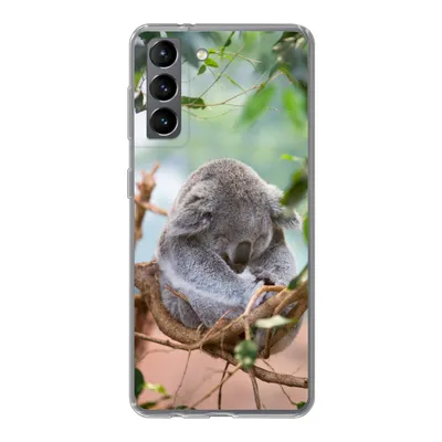 Produktbild von MuchoWow® Handyhülle Schutzhülle Hülle für Samsung Galaxy S21 Koala - Äste - Schlaf - Kinder - Jungen - Mädchen Silikon Softcase Handy Hülle - Softcase