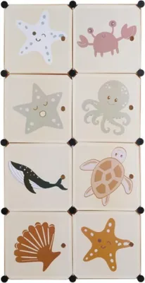 Produktbild von Livarno Home Kinder Steckregal L 74 x B 36 x H 144 cm Spielzeug- Kleiderregal Beige
