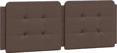 Produktbild von vidaXL Kopfteil-Kissen "Zadar" Braun 120 cm Kunstleder