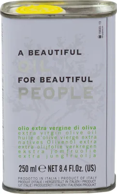 Produktbild von Food-United PREMIUM SPEISEÖL Ölivenöl aus Italien 250ml, italienisches Olivenöl extra nativ vergine kaltgepresst mit nur 0,8 % Säure “A Beautiful Oil For Beautiful People” von TERRE FRANCESCANE