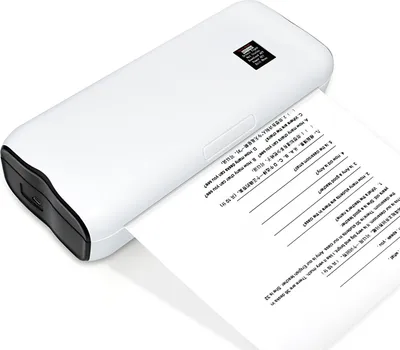 Zdjęcie produktu dla Przenośna drukarka na papier A4, druk termiczny, bezprzewodowa, BT Connect, kompatybilna z systemami iOS i Android, obsługuje mobilne drukarki fotograficzne, szerokość 210 mm, drukowanie przy użyciu jednej rolki papieru termicznego formatu A4