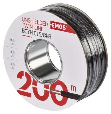 UTP-Kabel 2x0,15mm schwarzrot, 200m