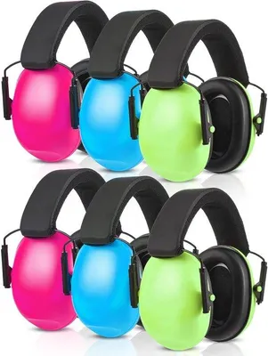 Immagine prodotto di Paraorecchie per bambini con isolamento acustico di 27 dB - 6 tappi auricolari colorati per bambini