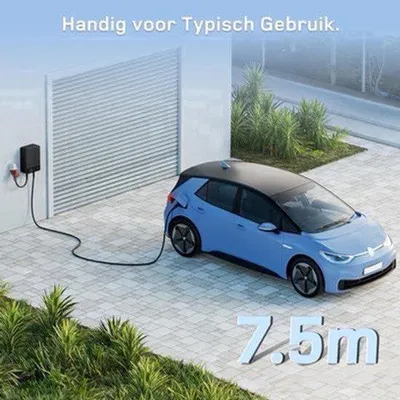 Productafbeelding van Laadkabel Auto 7,5 Meter - 7 kW Type 2 Stekker - 1-Fase - 32 Ampère - Vervangingskabel - Oplaadkabel Elektrische Auto
