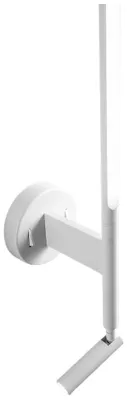Imagen del producto de Aplique de pared metálico blanco con foco LED integrado de 9W y difusor ajustable, diseño moderno y elegante, altura de 55 cm - Perenz