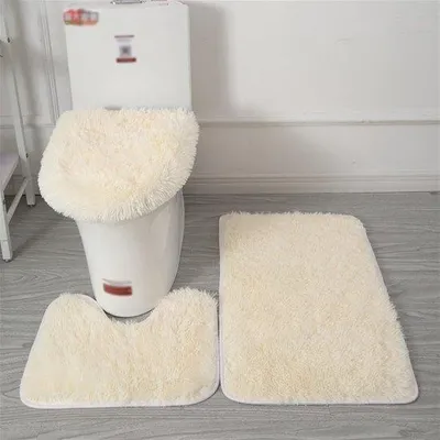 Produktbild von Famanu Badmatte Set 3-teilig - Antirutsch, Beigefarben