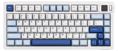 Productafbeelding van Akko MOD 007 V5 HE Magnetische Gaming-toetsenbord, 75%, USB-C, 8K, AstroAim Switch, TFT RGB, Glacier Blue