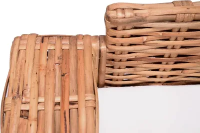 Produktbild von vidaXL 3-Sitzer Gartensofa Natürliches Rattan