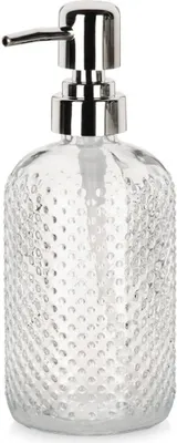 Produktbild von Orion | Seifenspender Aus Glas - 430 Ml - Durchsichtig - Modernes Design - 9 X 7,5 X 19 Cm