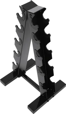 Produktbild von Hantelständer / Kurzhantelständer - 5 Ebenen - Stahlkonstruktion - Tragkraft 100 kg - Platzsparend - Schwarz