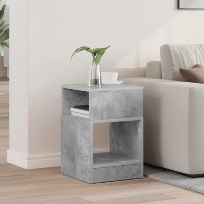 Produktbild von PUEAZU Beistelltisch Beton Grau 30,5 x 30 x 45 cm Holzwerkstoff - Beistelltische &43463