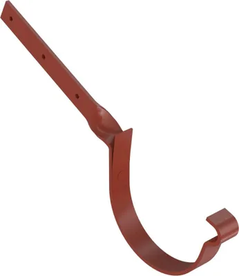 Produktbild von BRYZA Gedrehter Rinnenhaken verzinkt Ø 150 mm, Ziegelrot RAL 8004