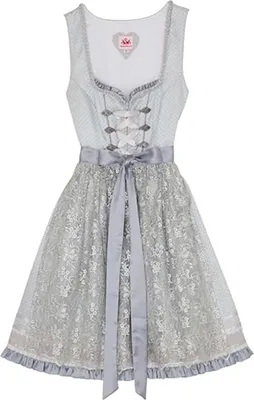 Produktbild von Betsy 2-teiliges Midi-Dirndl Kleid Dirndl Trachtenkleid kurz Rocklänge 55cm, Farbe:Türkis, Größe:40/L