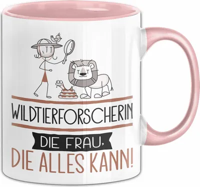 Produktbild von Wildtierforscherin Geschenk Tasse Becher Die Frau Die Allen Kann Geschenkidee für eine Wildtierforscherin Lustig (Rosa)