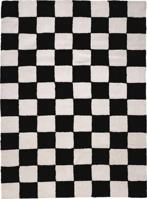 Zdjęcie produktu dla Volero - Dywan szachownica - Blox Czarny - 80x150 cm