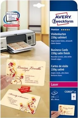 Produktbild von Avery C32025-25 Visitenkarte 100 Stück(e)