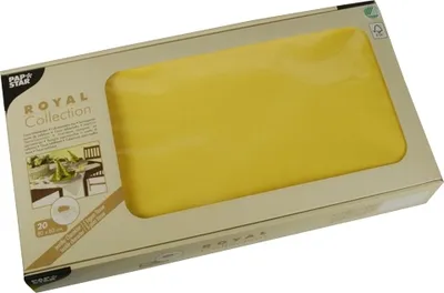 Produktbild von 20 Papstar Mitteldecken, Tissue ROYAL Collection 80 cm x 80 cm gelb 81889
