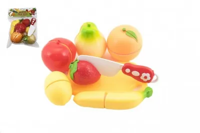 Image de Planche à découper en plastique pour fruits, de 13,5 x 8 cm, avec un couteau
