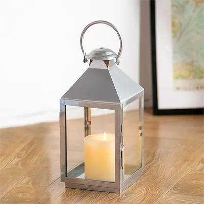 Productafbeelding van Omgoods - Tuin Kaarsenlantaarn - Decoratieve Hanglamp van Metaal en Glas voor Binnen en Buiten