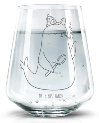 Produktbild von Mr. & Mrs. Panda Glas Robbe Sherlock - Transparent - Geschenk, Lustige Sprüche, Saftglas, Trinkglas, Becherglas, Wasserglas, Tumbler