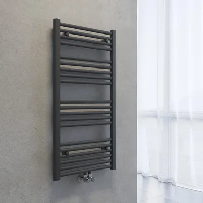 Produktbild von SONNI Handtuchhalter-Heizkörper Handtuchtrockner 1000 x 500 mm anthrazitgrau Warmwasserheizung ohne Heizstab