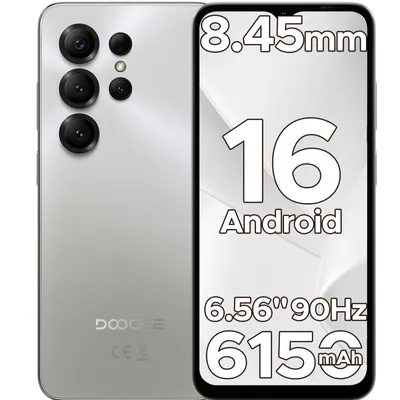 Imagen del producto de Smartphone DOOGEE Note56 X Lite, Android 16, 4G, pantalla de 6,56" a 90Hz, batería de 6150mAh, 12+32GB de almacenamiento, cámara de 8MP, conector de 3,5mm, reconocimiento facial, doble SIM, sin contrato