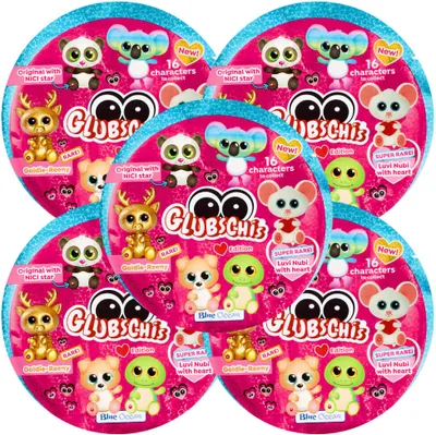 Produktbild von Blue Ocean Glubschis Sammelfiguren Herz Serie 2 - Glubschi Glitzer Figur - 5 Tüten